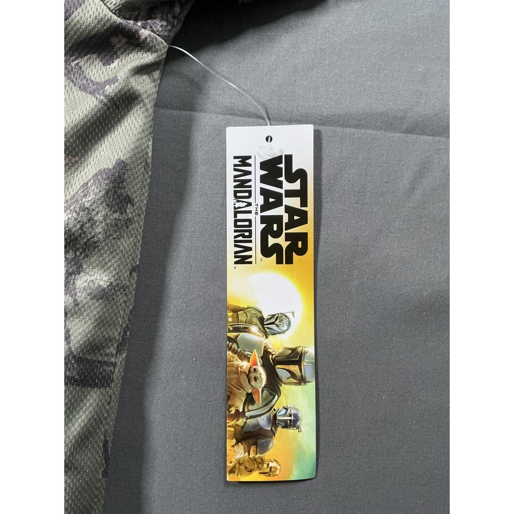 Star Wars The Mandalorian Camo Baseball Jersey Mens XLarge Mando Mythosaur Skull - Picture 9 of 10